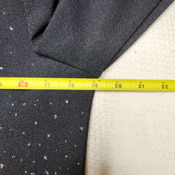 Vintage Y2K Dawn Joy Black Bling Cardigan Jacket Top Woman's Sz. 10P 80's 90' - Picture 7 of 9